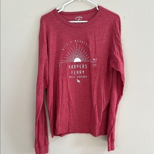 League Red Women's Long Sleeve Top